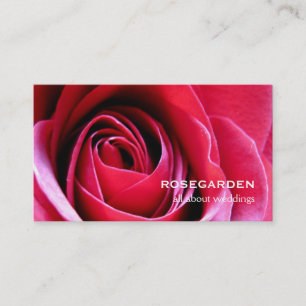 Carte De Visite Pétales d'amour de rose rouge