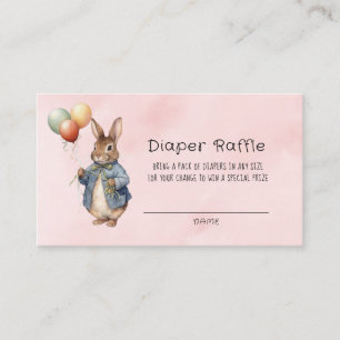 Carte De Visite Peter Rabbit Aquarelle Bébé Fille Déchets Raffle