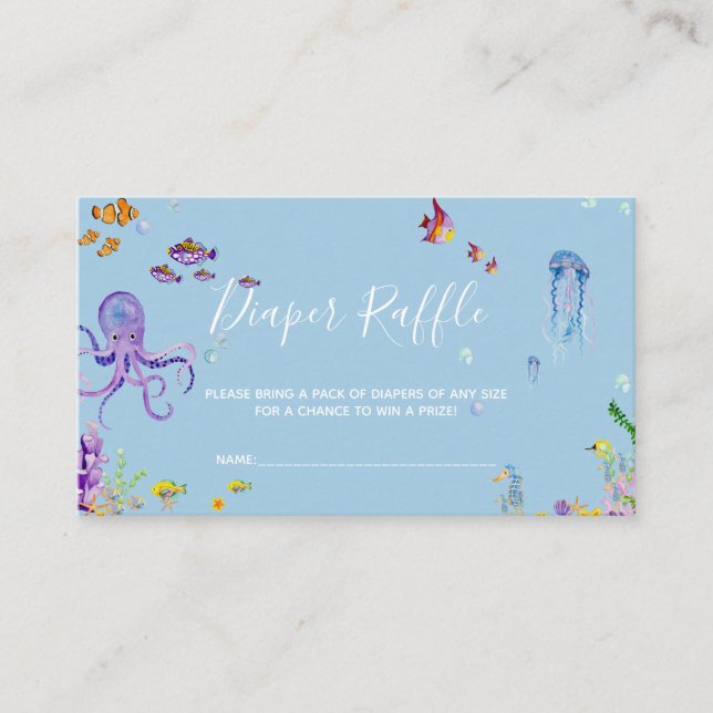 Carte De Visite Petit baby shower coutie billet de tirage (Devant)
