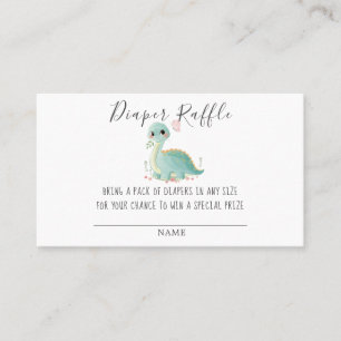 Carte De Visite Petit Baby shower Dinosaur Peony Raffle