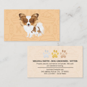 Carte De Visite Petit Chien Fluffeux   Protection des animaux