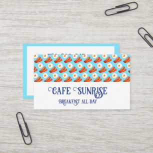 Carte De Visite Petit-Déjeuner Bacon Et Oeuf
