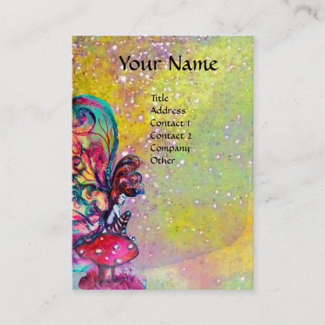 Carte De Visite Petit Elfe de Champignons (Devant)