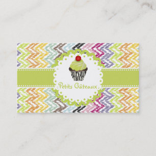 Carte De Visite Petit gâteau de keylime de PixDezines+chevron