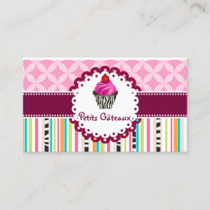 Carte De Visite Petit gâteau de remous de fraise de