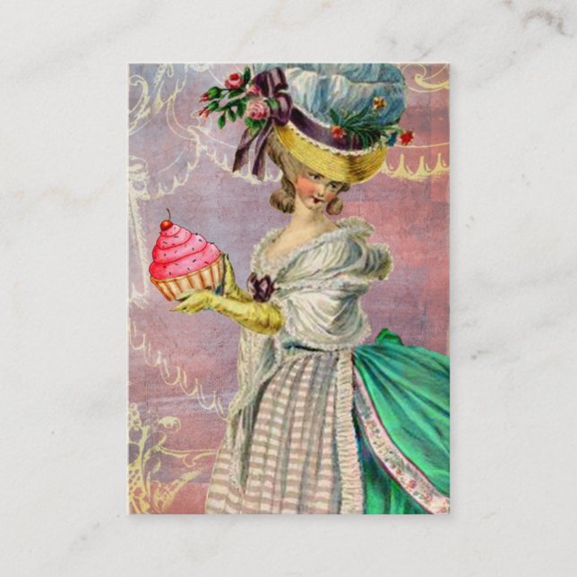 Carte De Visite Petit gâteau et oiseau de Marie Antoinette de (Devant)