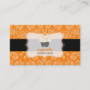 Carte De Visite Petit gâteau/pâtisserie oranges de chocolat de