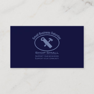 Carte De Visite Petite entreprise samedi - bleu de matériel