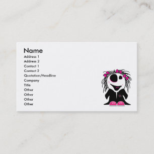 Carte De Visite petite fille zombie mignonne