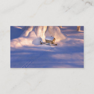Carte De Visite Petite maison dans les Signets de neige