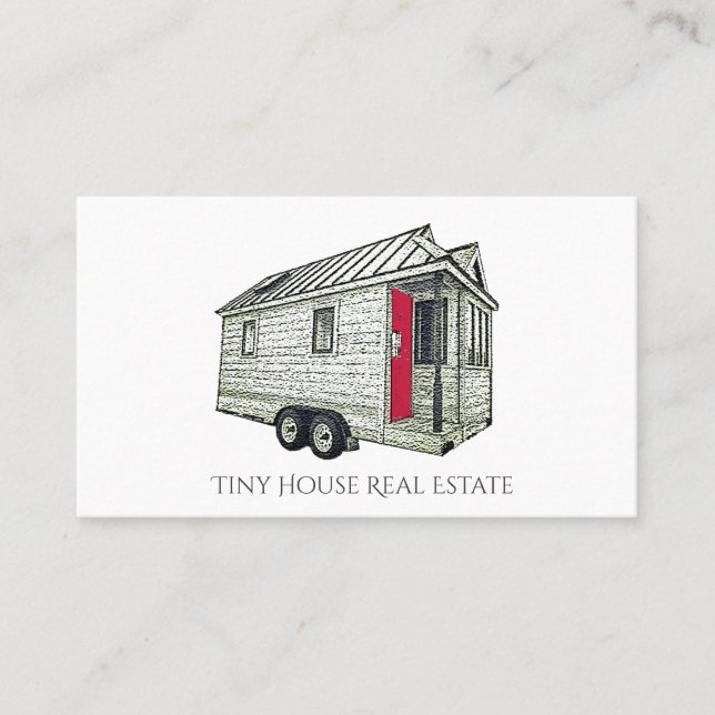Carte De Visite Petite Maison Sur Roue Immobilier (Devant)