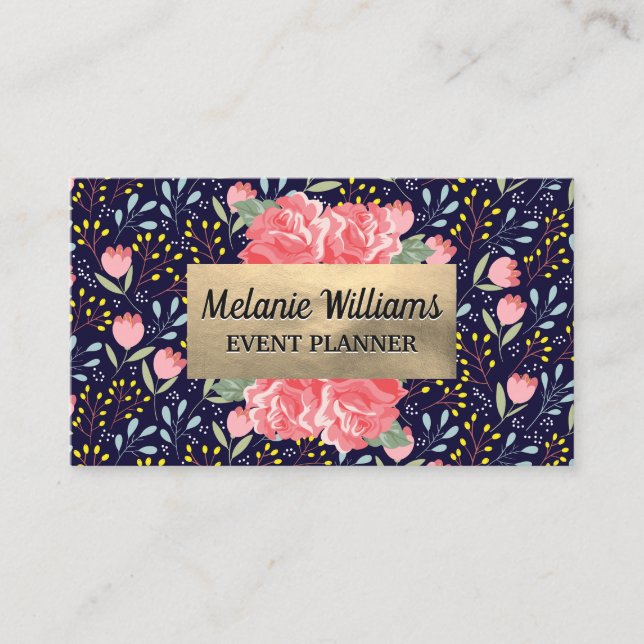 Carte De Visite Petites Fleurs mignonnes (Devant)