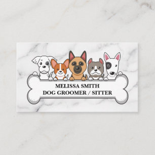 Carte De Visite Petites marionnettes   Os de chien   Services anim