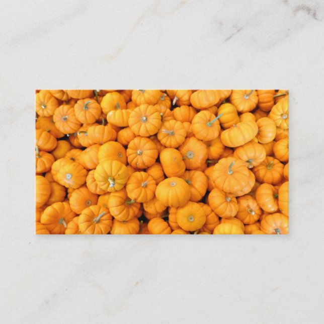 Carte De Visite Petits Citrouilles de récolte de automne orange (Devant)