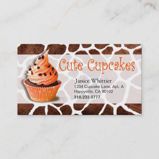 Carte De Visite Petits gâteaux mignons : Pâtisseries de fantaisie (Devant)