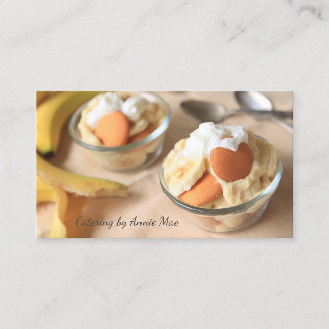 Carte De Visite Petits puddings à la banane (Devant)