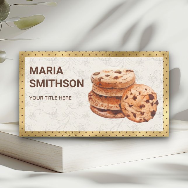 Carte De Visite Pétrole d'or Chocolat Chip Boulangerie (Créateur téléchargé)