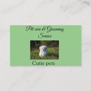 Carte De Visite Pets care grooming service add name address text