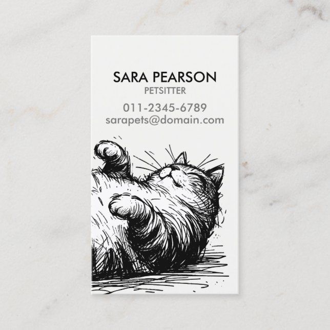 Carte De Visite Petsitter Par Minder Animaux Chats (Devant)