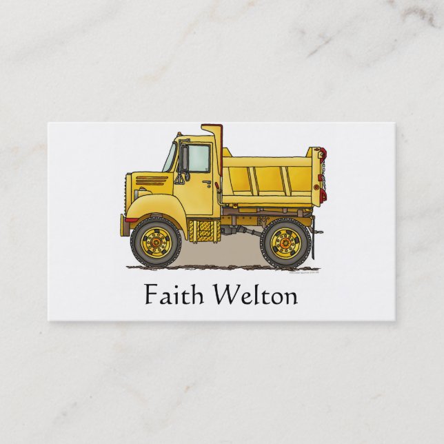 Carte De Visite Peu de camion à benne basculante (Devant)