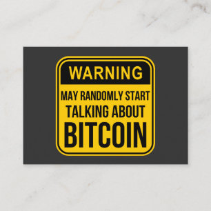 CARTE DE VISITE PEUT COMMENCER À PARLER DE BITCOIN