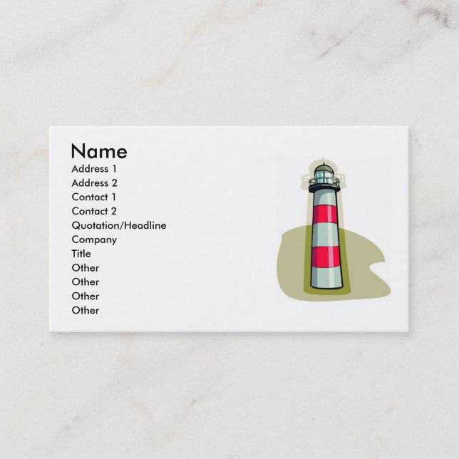 Carte de visite phare (Devant)