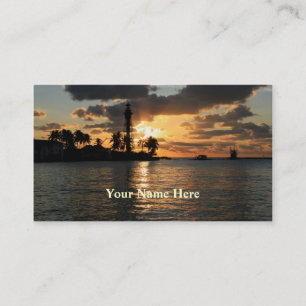 Carte De Visite Phare au lever de soleil