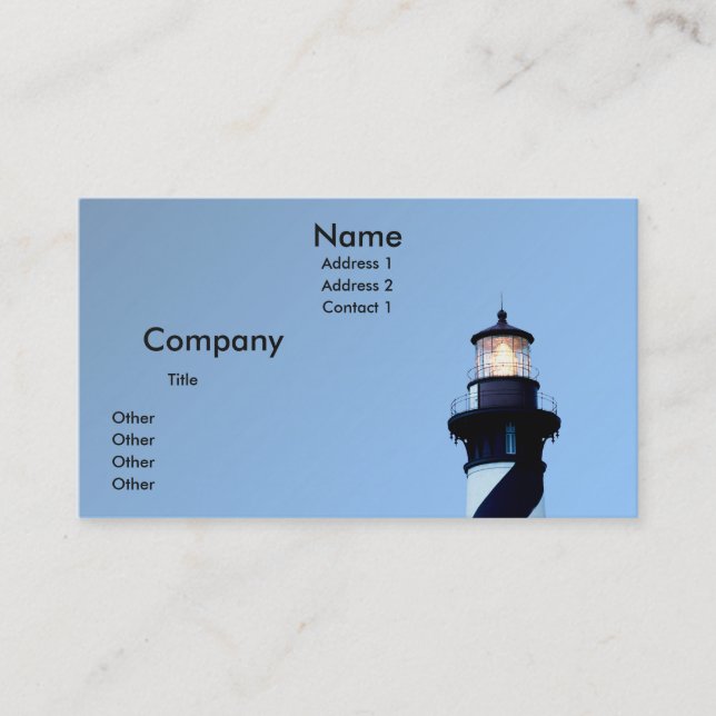 Carte De Visite Phare de St Augustine (Devant)
