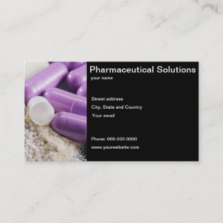 Carte de visite pharmaceutique de solutions