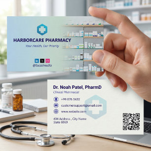 Carte De Visite Pharmacie Indépendante Ocean Light