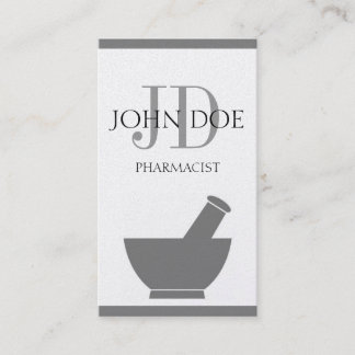 Carte De Visite Pharmacien composant le pilon de mortier de