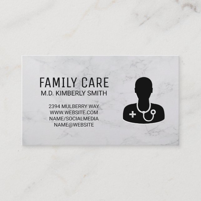 Carte De Visite Pharmacien | Médecin | Icône Docteur Médicale (Devant)