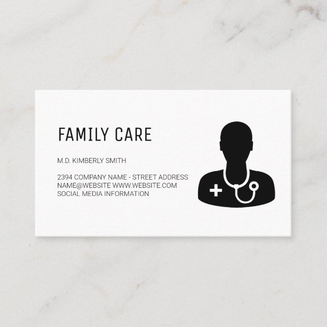 Carte De Visite Pharmacien | Médecine | Icône du médecin (Devant)