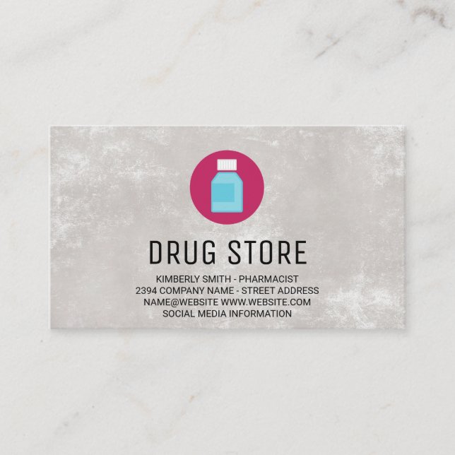 Carte De Visite Pharmacien | Pilules de médecine (Devant)