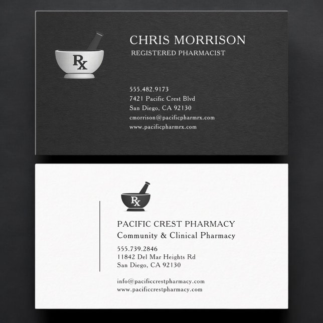 Carte De Visite Pharmacist Professional (Créateur téléchargé)