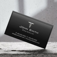 Pharmaciste Caduceus Logo Professionnel Dark