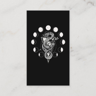 Carte De Visite Phases de la lune de serpent Géométrie Croissant d