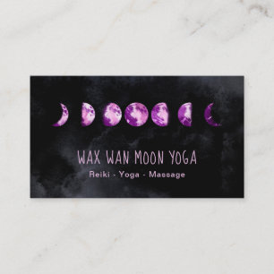 Carte De Visite *~* Phases de la lune violette violette pleine de 