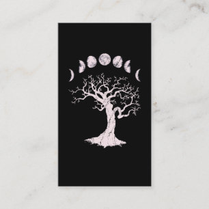Carte De Visite Phases de lune Arbre gothique