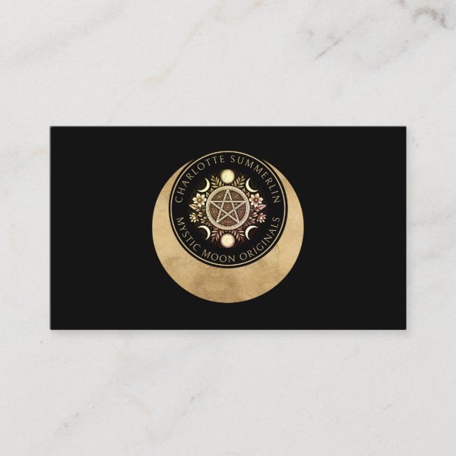 Carte de visite Phases de lune céleste (Devant)