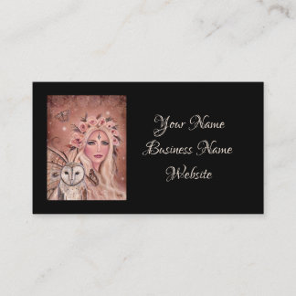 Carte De Visite Philantha avec hibou par Renee Lavoie