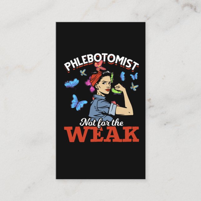 Carte De Visite Phlebotomiste Papillon de graduation Coworker (Devant)