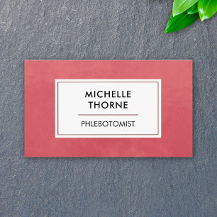 Carte De Visite Phlebotomiste Sang Lab Tech Infirmière Aquarelle r