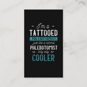 Carte De Visite Phlébotomiste tatoué Tatouage encré Phlebotomie