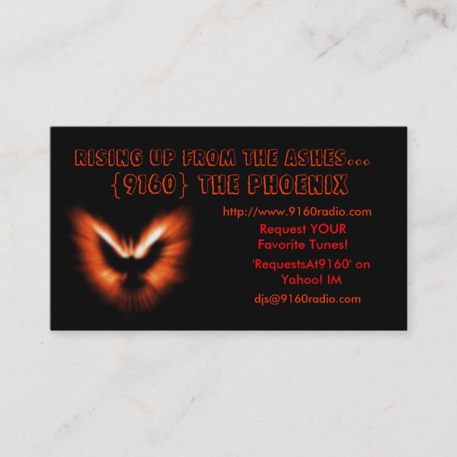 Carte De Visite phoenix_blur, {9160} Phoenix, se levant pour… (Devant)