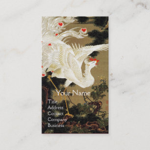 Carte De Visite PHOENIX D'AMOUR VOLANT, Plumes blanches, Coeurs