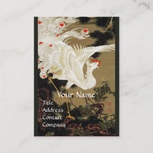 Carte De Visite PHOENIX D'AMOUR VOLANT, Plumes blanches, Monogramm