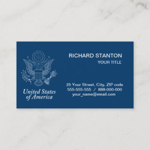 Carte De Visite Phoque des États-Unis