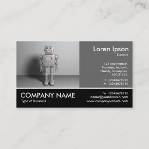 Carte De Visite Photo - 60pc Grey - Robot