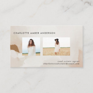 Carte de visite photo abstrait minimal moderne